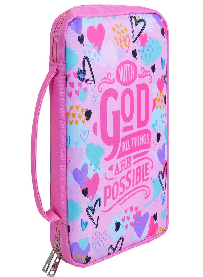 ICOSY Bible Cover Case for Women Girls Kids Bible Bag Case with Handle Kids Girls Bible Study Accessories Supplies - Image 1