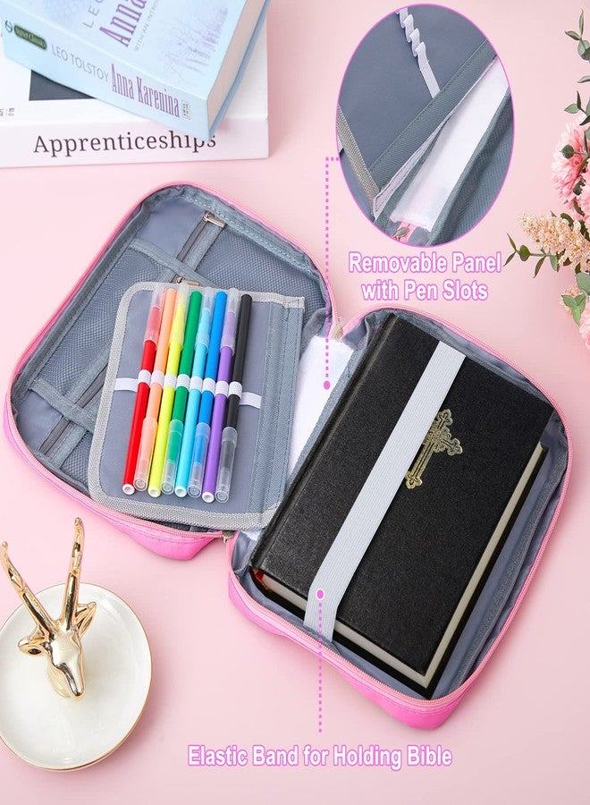 ICOSY Bible Cover Case for Women Girls Kids Bible Bag Case with Handle Kids Girls Bible Study Accessories Supplies - Image 4