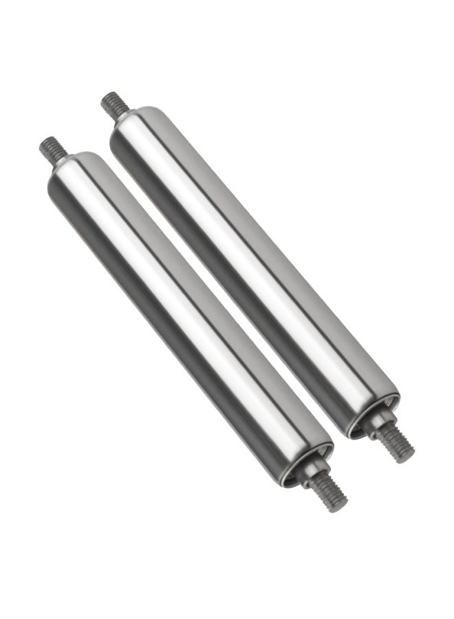 Supply Galvanized Unpowered Roller Unpowered Stainless Steel Carbon Steel Roller Workshop Assembly Line Idler Shaft-Specifications:Stainless Steel Diameter 38*tube 200*shaft 12*length 240  - Image 5