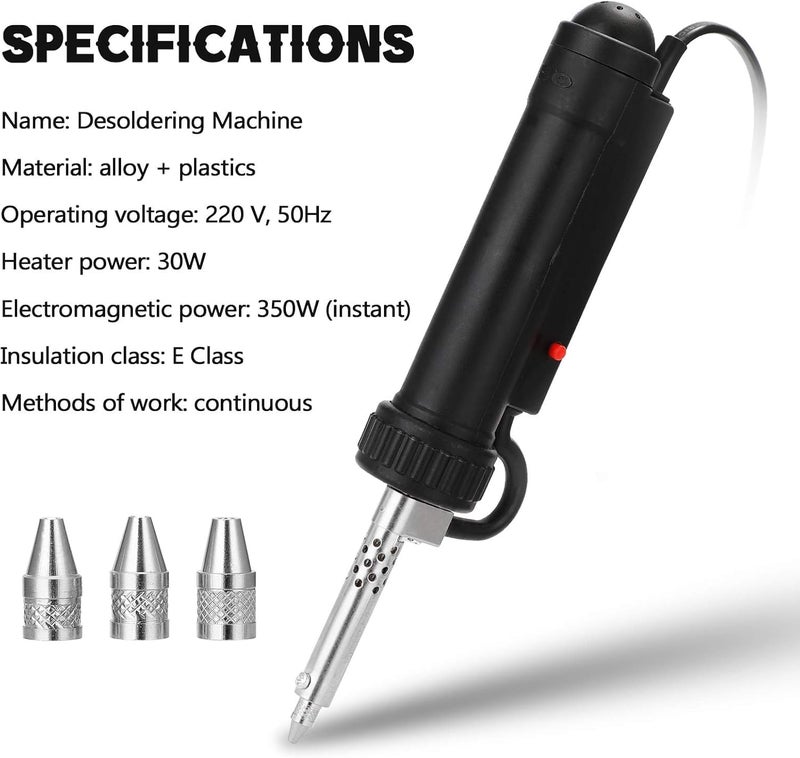 آلة إزالة اللحام الكهربائية المحمولة الأوتوماتيكية، مضخة إزالة اللحام، مسدس إزالة اللحام - Image 3