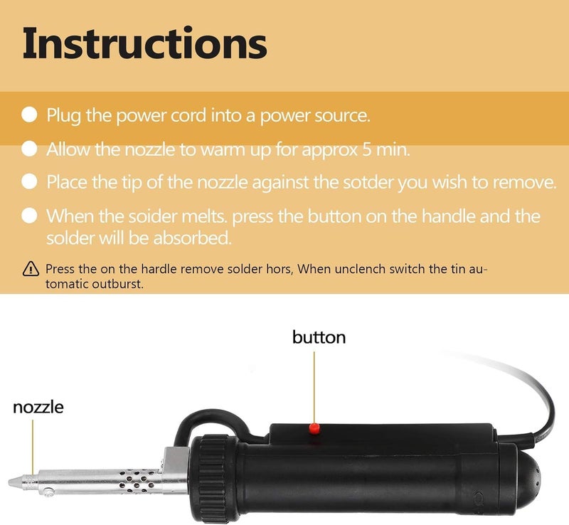 آلة إزالة اللحام الكهربائية المحمولة الأوتوماتيكية، مضخة إزالة اللحام، مسدس إزالة اللحام - Image 2