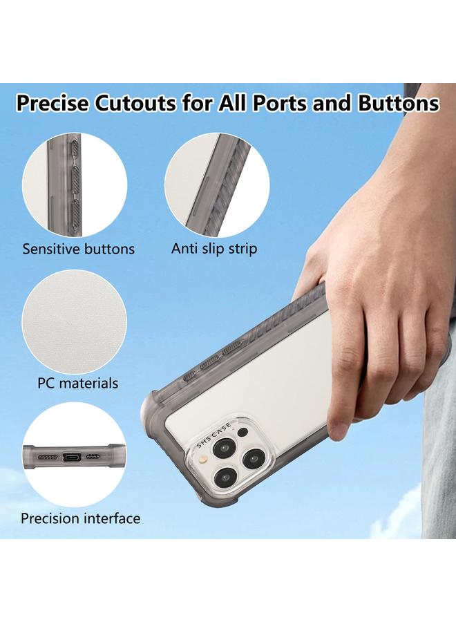 S-TOP Case For iPhone 16 Pro Transparent Matte TPU Hybrid PC 3-in-1 Phone Case - Image 3