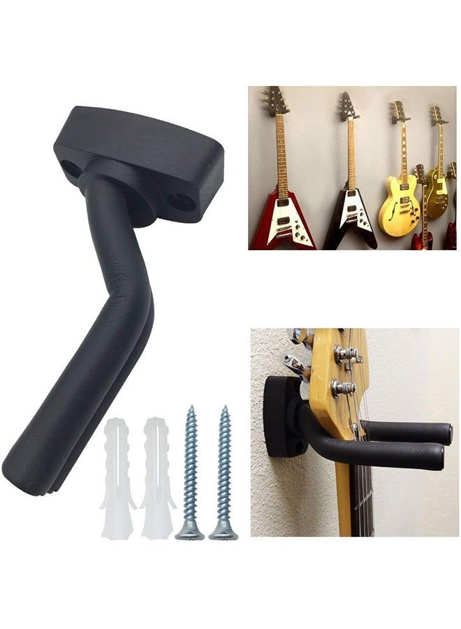 حامل جيتار مثبت على الحائط من قطعتين مع براغي، سهل التركيب، يناسب جميع أحجام الجيتارات والباس والمندولين والبانجو واليوكليلي - Image 2