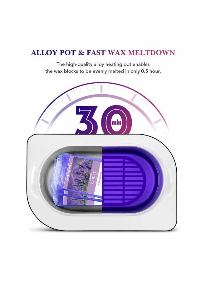 KARITE آلة شمع البارافين لليدين والقدمين - حمام شمع البارافين من كاريتي 4000 مل مجموعة ترطيب شمع البارافين مع خاصية التوقيت التلقائي والحفاظ على الحرارة آلة شمع البارافين لليدين - Image 3