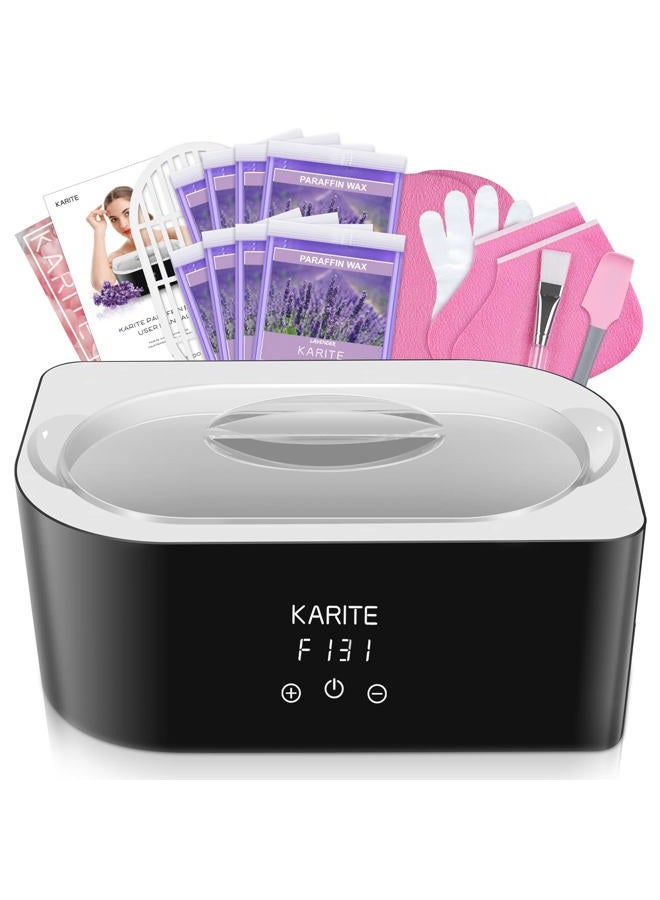 KARITE آلة شمع البارافين لليدين والقدمين - حمام شمع البارافين من كاريتي 4000 مل مجموعة ترطيب شمع البارافين مع خاصية التوقيت التلقائي والحفاظ على الحرارة آلة شمع البارافين لليدين - Image 1
