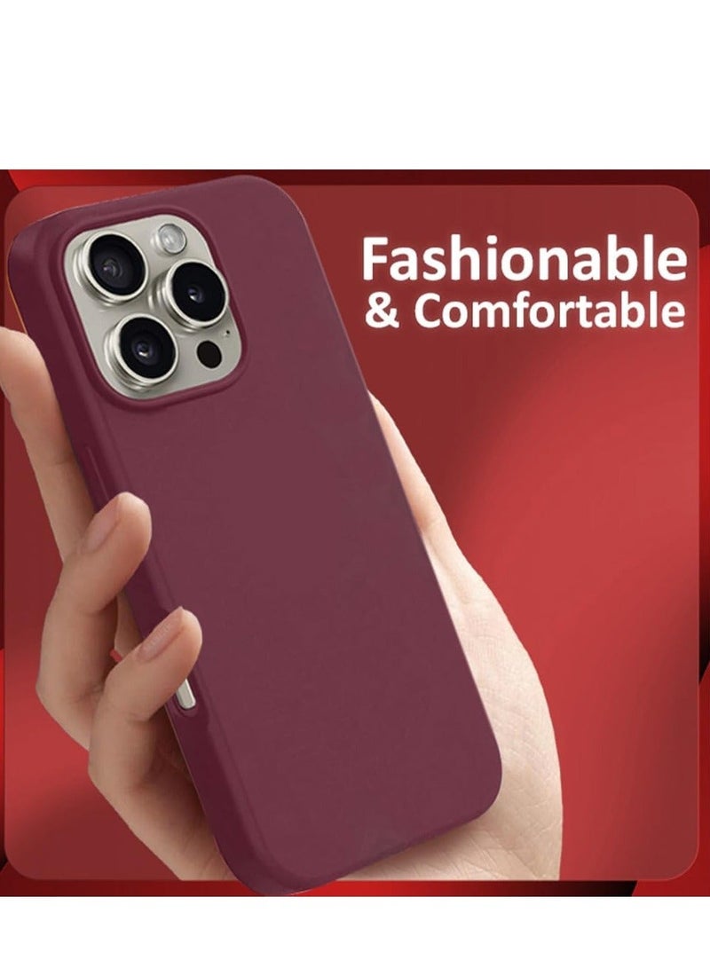 MUNTAQI Liquid Silicone Case for iPhone 16 Pro Max - Ultra Slim Design with Soft Anti-Scratch Microfiber Lining & Drop Protection - Image 4