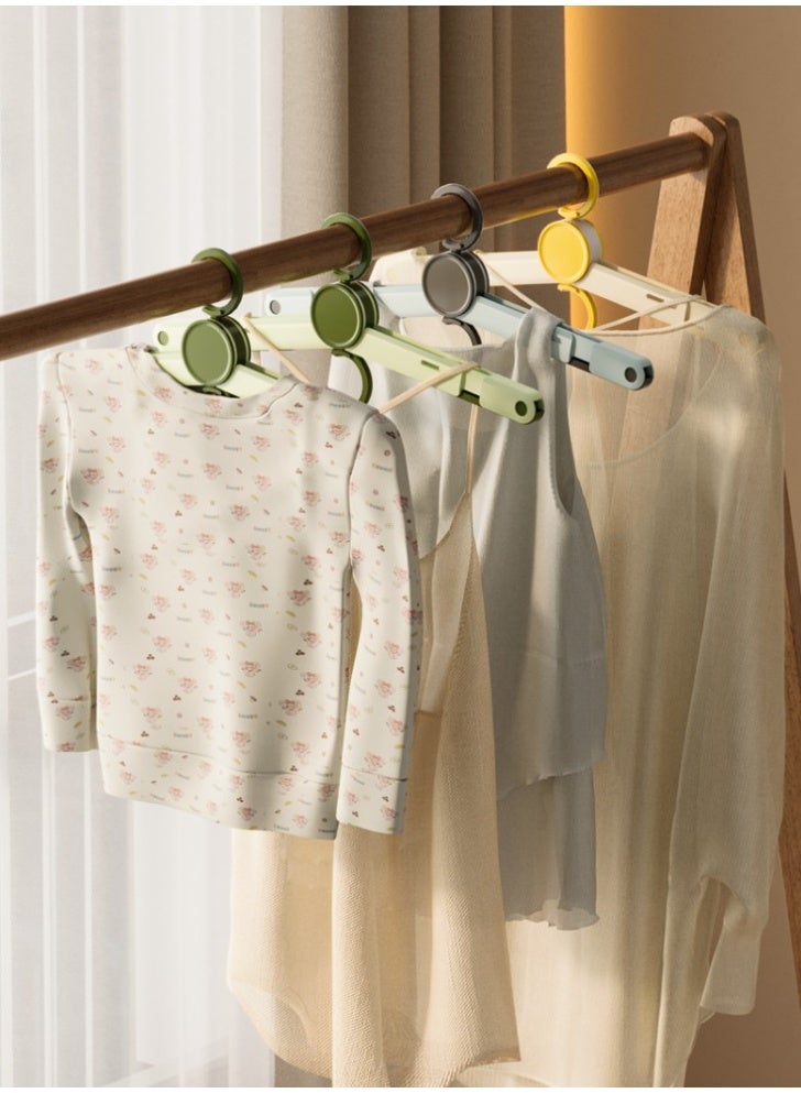 HOMESTAR 3PCS Set Travel Folding Hangers Portable Multi-Function Hangers With Clips Thickened ABS Plastic Clothes Hangers Shoe Rack Magic Folding Design Compact Easy Storage Convenient Carrying Dry And Wet Use Free Combination Mortise And Tenon Structure Easy Assembly Smooth Beautiful Durable For Hotel Outdoor Home Use - Image 2