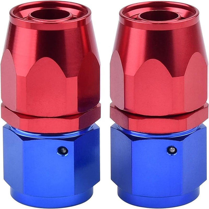 Partschoice Universal Oil Fuel Line Hose 20Ft AN-6 Stainless Steel Braided with 10PC Swivel Fitting Hose Ends Adapter Kit, Blue & Red - Image 4