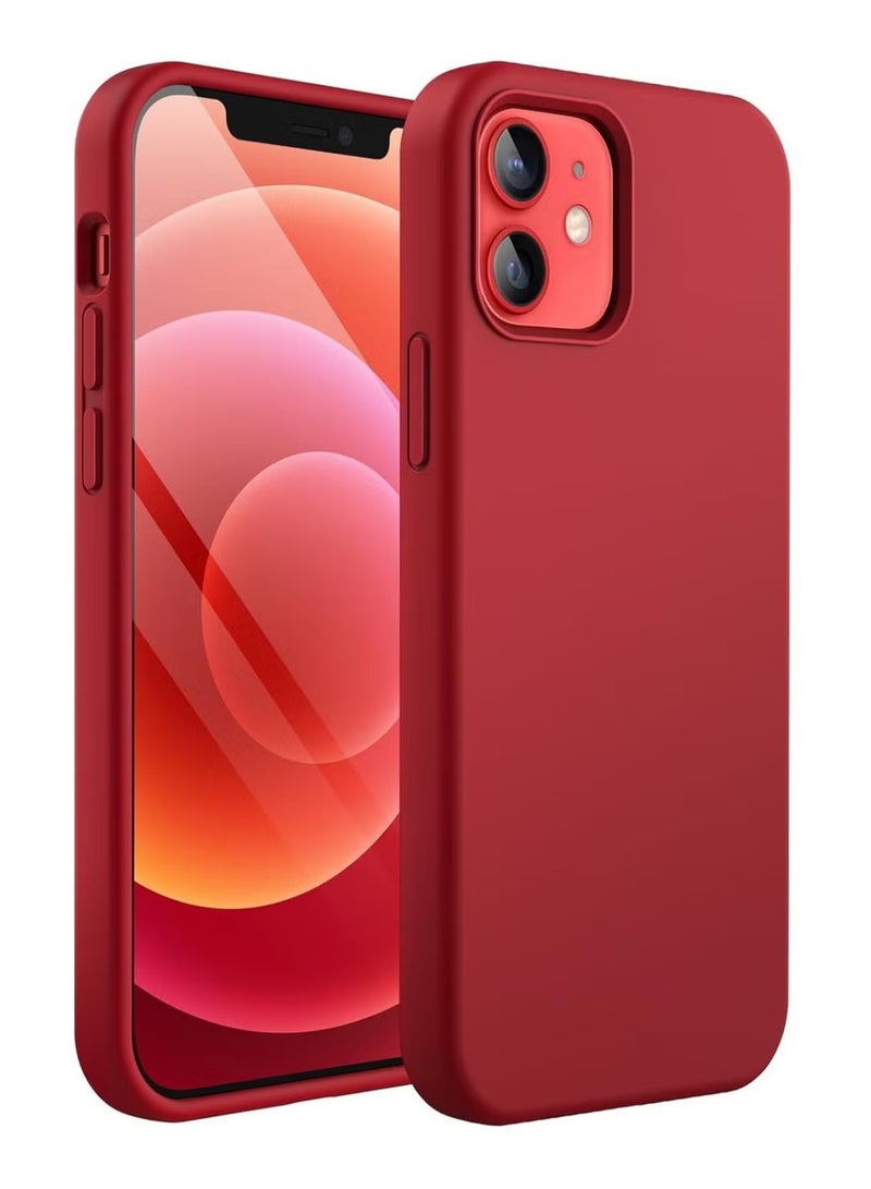 DUSALA iPhone 12 Mini Case, Liquid Silicone Phone Case for iPhone 12 Mini 5.4 Inch, Colorful Silky-Soft Protective Cover (Red) - Image 1