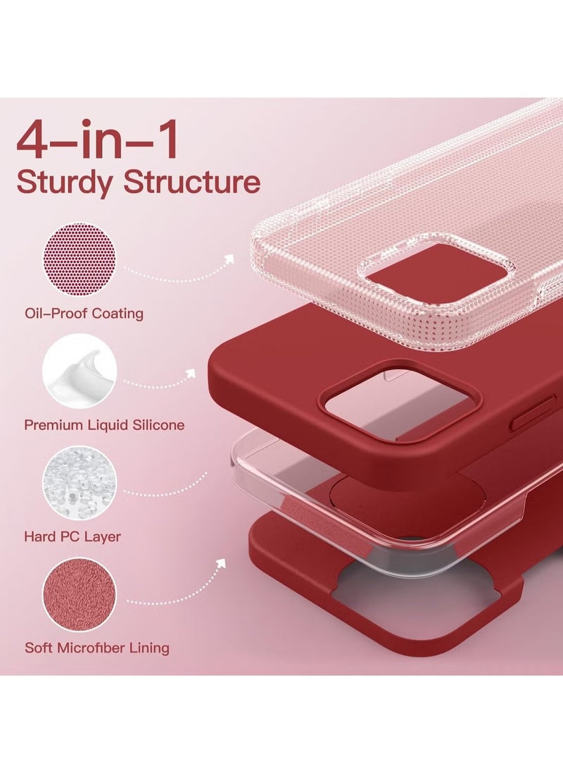 DUSALA iPhone 12 Mini Case, Liquid Silicone Phone Case for iPhone 12 Mini 5.4 Inch, Colorful Silky-Soft Protective Cover (Red) - Image 5