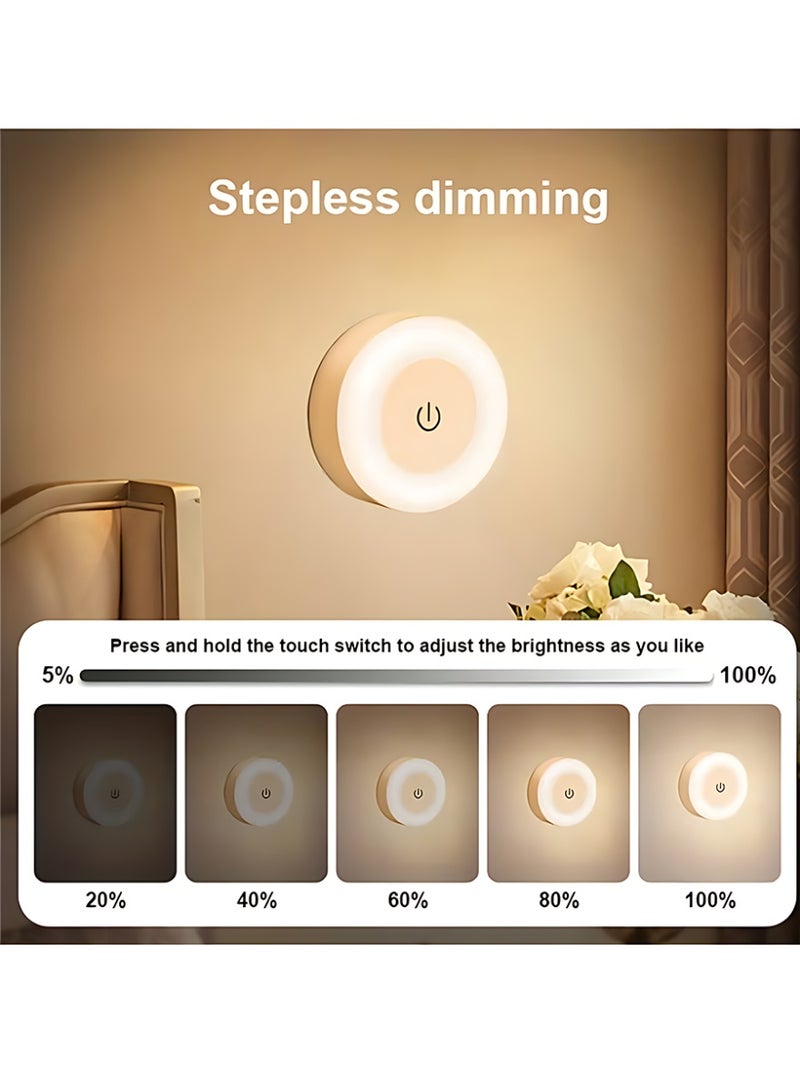 CLAVON Adjustable LED Night Light, LED Bedside Lamp, 3 Color Modes (White, Warm, Cool), Touch-Controlled, Magnetic Wall Mount for Indoor Use (Kids Bedroom, Corridor, Kitchen, Bedroom, Shoe Cabinet), Rechargeable Lithium Battery, Indoor Lighting | Modern Wall Light | Adjustable Brightness, Night Light - Image 4