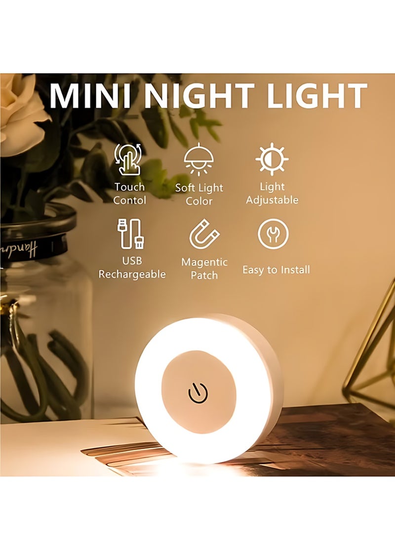 CLAVON Adjustable LED Night Light, LED Bedside Lamp, 3 Color Modes (White, Warm, Cool), Touch-Controlled, Magnetic Wall Mount for Indoor Use (Kids Bedroom, Corridor, Kitchen, Bedroom, Shoe Cabinet), Rechargeable Lithium Battery, Indoor Lighting | Modern Wall Light | Adjustable Brightness, Night Light - Image 2