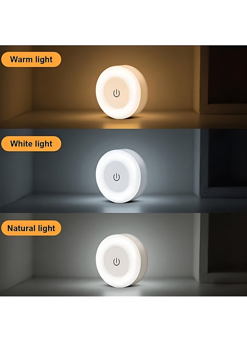 CLAVON Adjustable LED Night Light, LED Bedside Lamp, 3 Color Modes (White, Warm, Cool), Touch-Controlled, Magnetic Wall Mount for Indoor Use (Kids Bedroom, Corridor, Kitchen, Bedroom, Shoe Cabinet), Rechargeable Lithium Battery, Indoor Lighting | Modern Wall Light | Adjustable Brightness, Night Light - Image 3