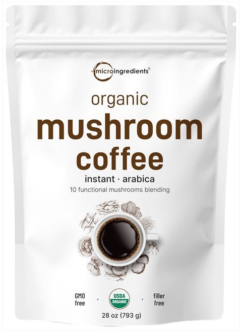 Organic Mushroom Coffee, Instant-Arabica, 28 oz