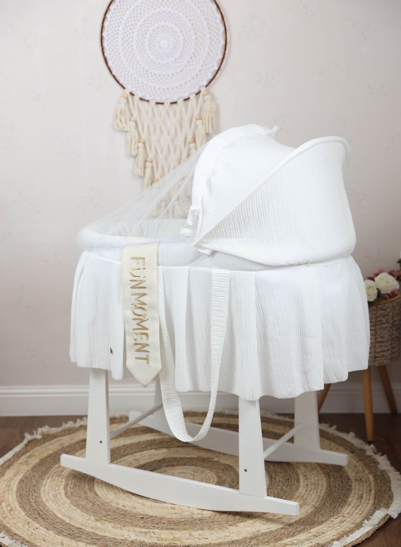 FUN MOMENT Moses basket bed with white vibrator holder  - Image 2