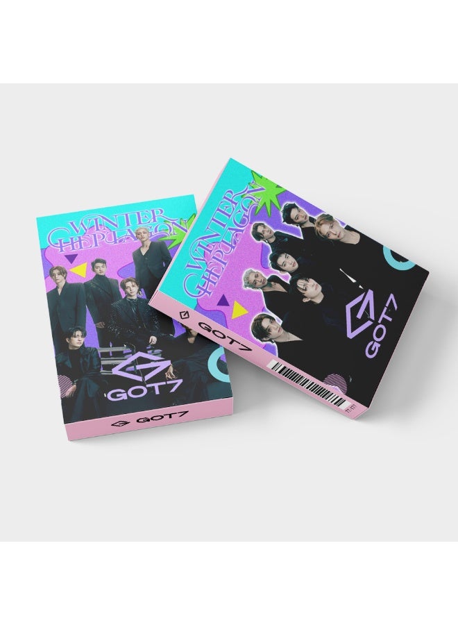 NIBEMINENT 30 Pcs Kpop GOT7 Winter Heptagon Lomo Cards Card For Fans Collection Gifts - Image 2