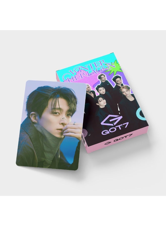 NIBEMINENT 30 Pcs Kpop GOT7 Winter Heptagon Lomo Cards Card For Fans Collection Gifts - Image 3