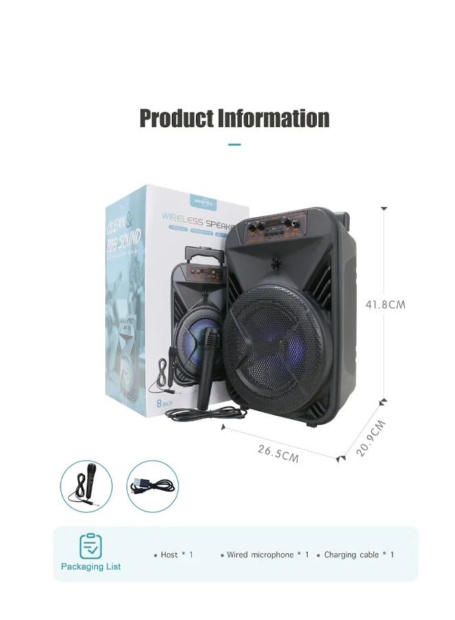 GREATNICE Wireless Bluetooth Speaker, Stereo Sound, FM Radio, TF Memory, USB Input, Mic Input rechargeable - Image 2