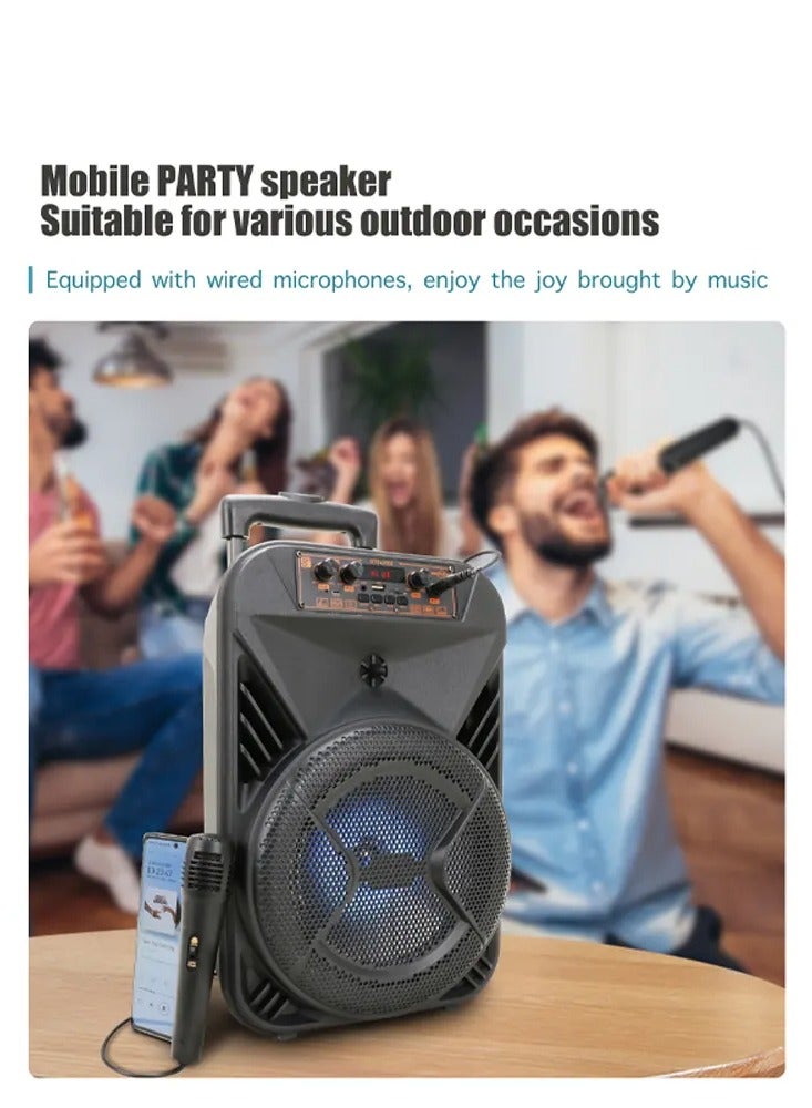 GREATNICE Wireless Bluetooth Speaker, Stereo Sound, FM Radio, TF Memory, USB Input, Mic Input rechargeable - Image 4