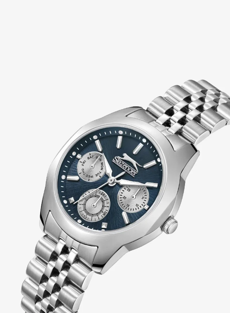Slazenger Women's Multi Function Display Watch With Silver Metal Strap - SL.9.2408.4.05
