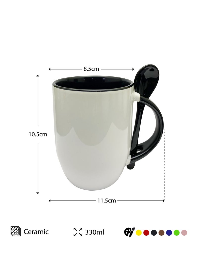 Funny Age Experience Ceramic Mug with Spoon – I'm Not 30, I'm 18 with 12 Years of Experience – 330ml – Black Handle & Interior – Humorous Coffee & Tea Mug – Cool Gift for Friends, Colleagues & Birthday Celebrations - pzsku/Z2D906C185DCB698A81A6Z/45/1741032512/4ae4b60f-d633-4cd5-8cc8-ad4279d3a06e