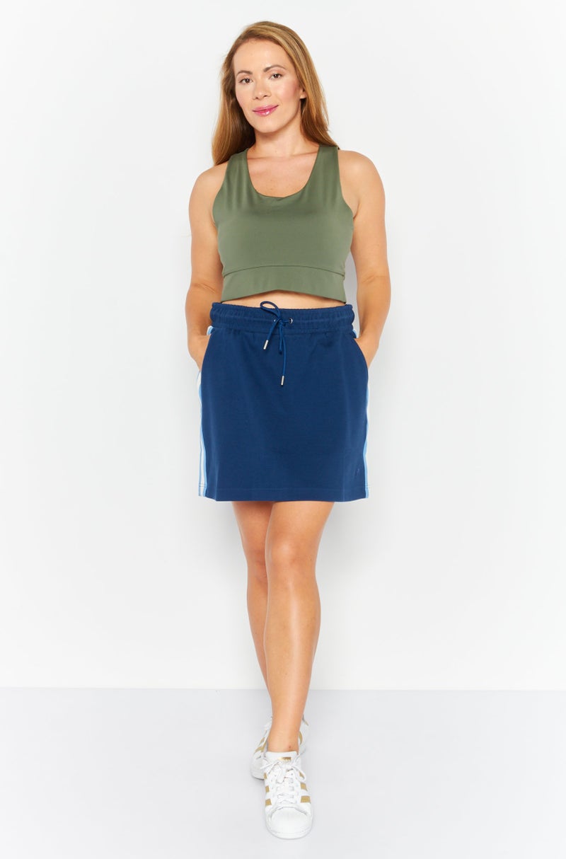 ESPRIT Women Solid Mini Skirt, Blue - Image 3