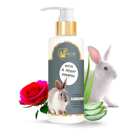 PETLIFE Pet Life Pure Organic White and Bright Pet Shampoo for Small Pets, Rabbits & Kitten - Healthy Shiny Coat | Nourishing Hair & Body Wash - Safe & Effective Friendly Formula for All Small Breed –200 Ml - Image 1