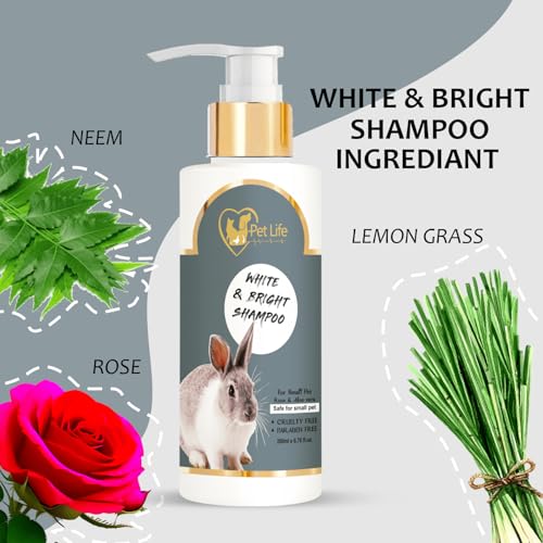 PETLIFE Pet Life Pure Organic White and Bright Pet Shampoo for Small Pets, Rabbits & Kitten - Healthy Shiny Coat | Nourishing Hair & Body Wash - Safe & Effective Friendly Formula for All Small Breed –200 Ml - Image 4