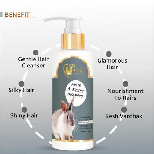 PETLIFE Pet Life Pure Organic White and Bright Pet Shampoo for Small Pets, Rabbits & Kitten - Healthy Shiny Coat | Nourishing Hair & Body Wash - Safe & Effective Friendly Formula for All Small Breed –200 Ml - Image 2