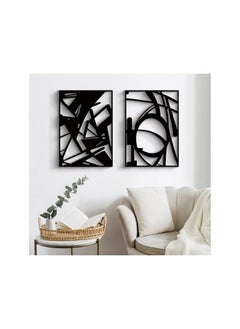 The Bros 4 Pack Black Abstract Metal Wall Art, Minimalist Decor Single Line Art Wall Decor, 3D Textured Metal Wall Sculptures, for Living Room Bedroom Bathroom Study Room (M)  - Image 3