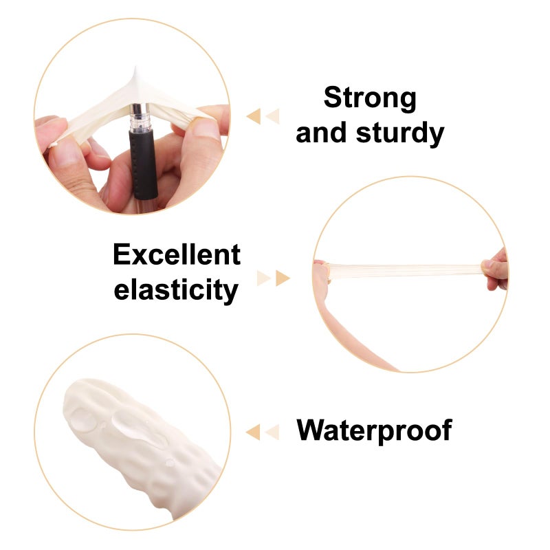 G2PLUS Disposable Latex Finger Cots Rubber, 140g(Approx 205PCS) Fingertips Protective Finger Art Latex Tissue Finger Cot (White) - Image 4