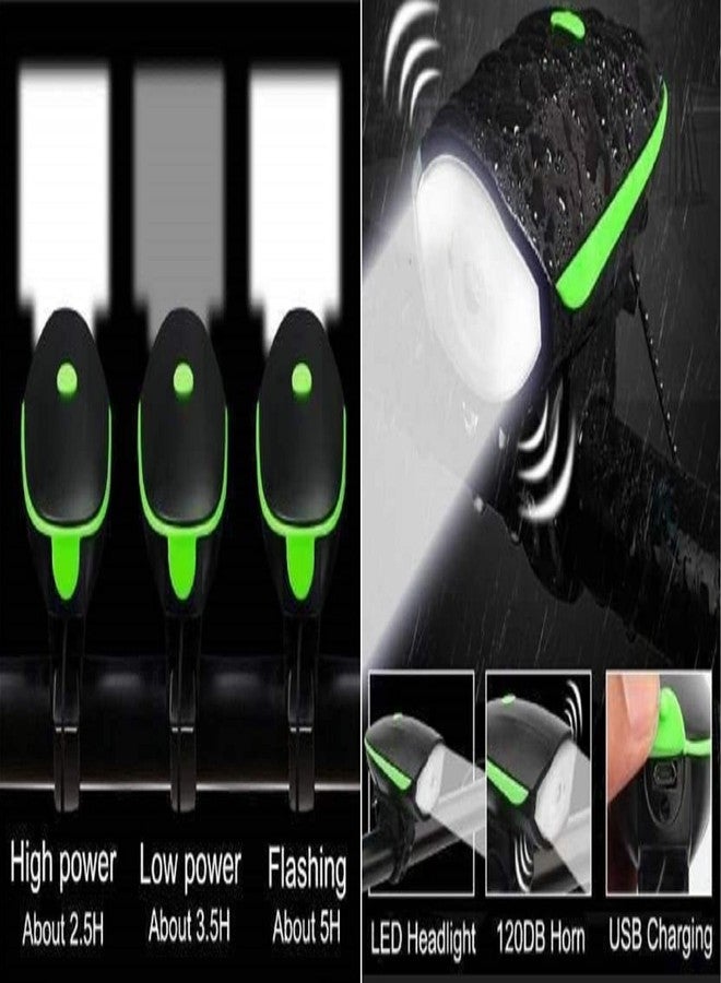 Ilsha® 2-in-1 Rechargeable Cycle Light With Horn - 3 Modes, Waterproof (Multicolor) - Image 3