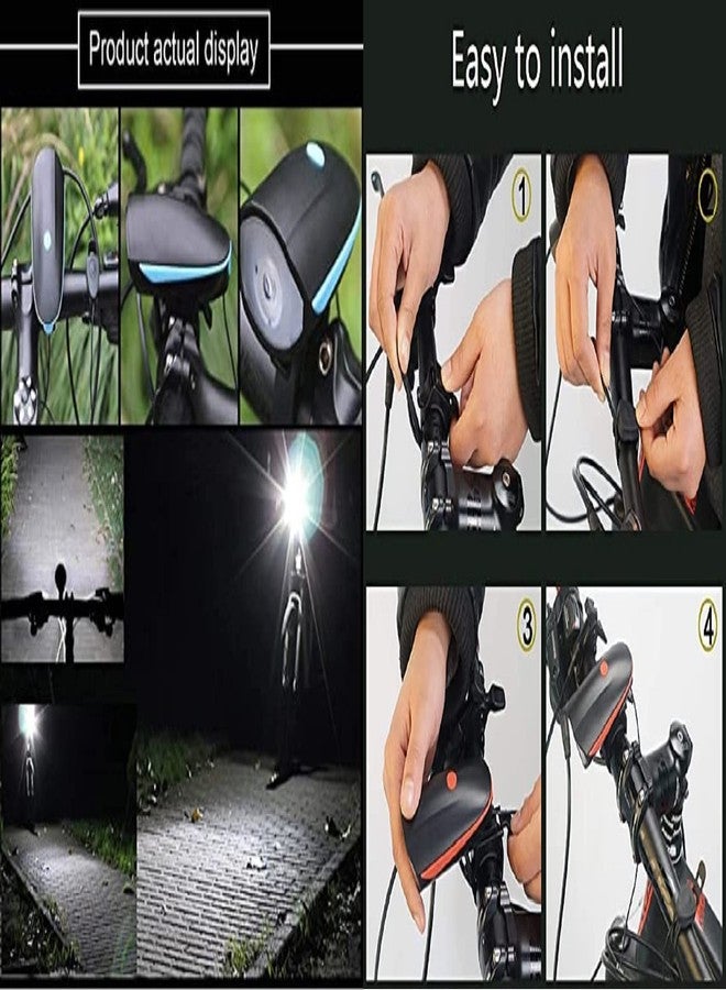 Ilsha® 2-in-1 Rechargeable Cycle Light With Horn - 3 Modes, Waterproof (Multicolor) - Image 5