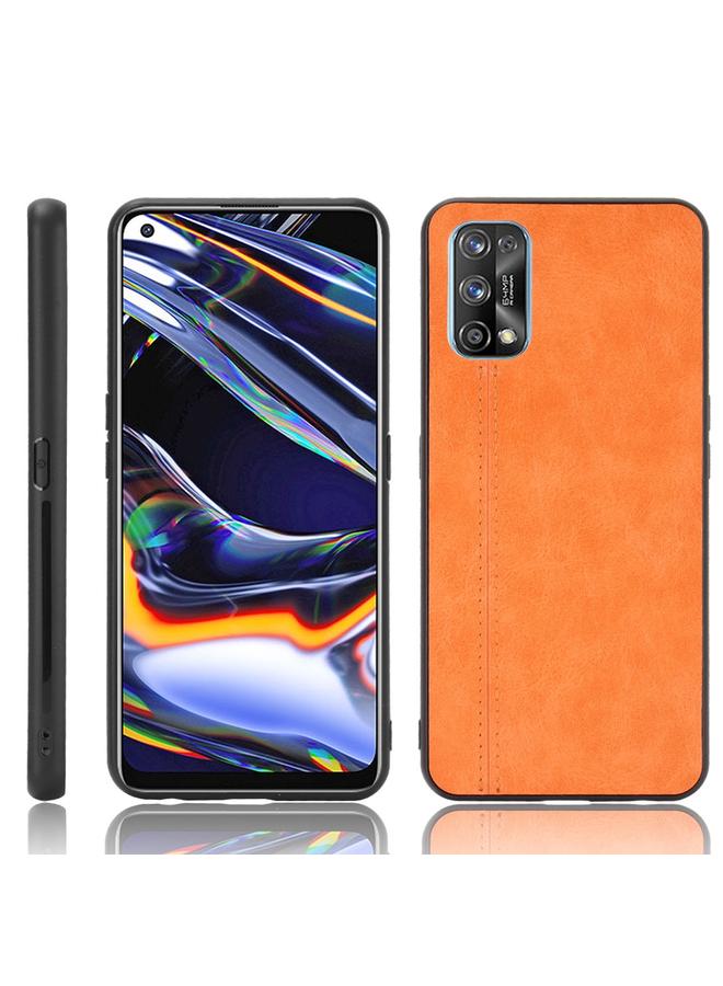 S-TOP Case For OPPO Realme 7 Pro Shockproof Sewing Cow Pattern Skin PC + PU + TPU Case - Image 1