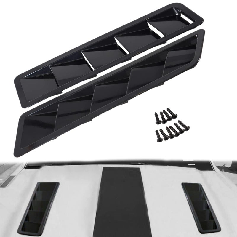YESHMA Car Vents Scoop Bonnet Cover Intake Scoop Louvers Cooling Intake Vent Cover (Gloss Black) - Image 1