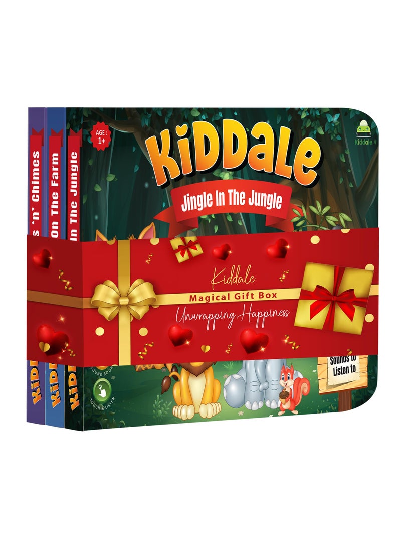 Kiddale Pack of 3 Musical Rhymes Book| 8 Classical & 16 Farm & 16 Wild Animal Nursery Rhymes|28 Sounds each |Interactive Touch n Play Sound Book|Best Gift with Musical Learning for 1-3 Years|Sing Along Books  - Image 1