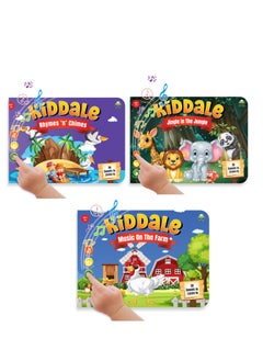 Kiddale Pack of 3 Musical Rhymes Book| 8 Classical & 16 Farm & 16 Wild Animal Nursery Rhymes|28 Sounds each |Interactive Touch n Play Sound Book|Best Gift with Musical Learning for 1-3 Years|Sing Along Books  - Image 2