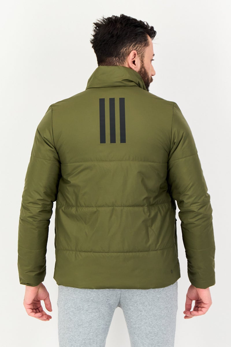 Adidas جاكيت خارجي طويل الأكمام للرجال، رياضي، زيتوني - Image 3