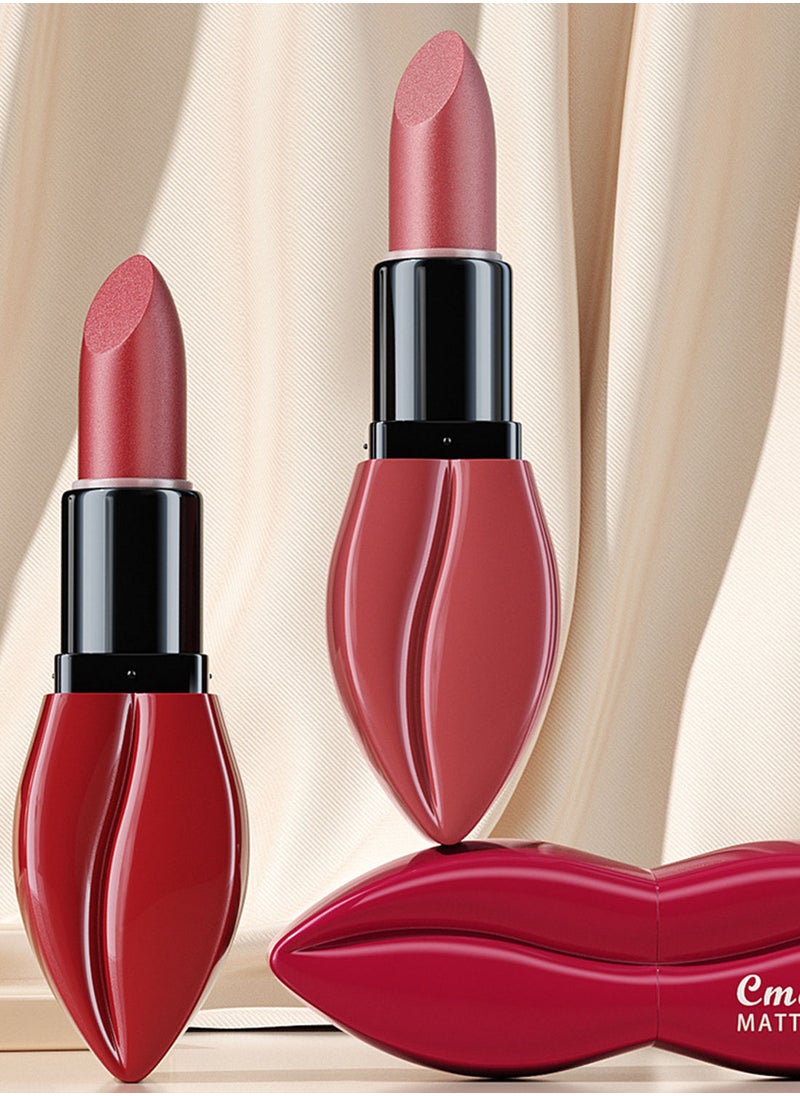 Lipstick Matte Velvet Long Lasting High Pigment Longwear Not Fade Waterproof Unique Weightless Lip Makeup for Women 1 Pcs