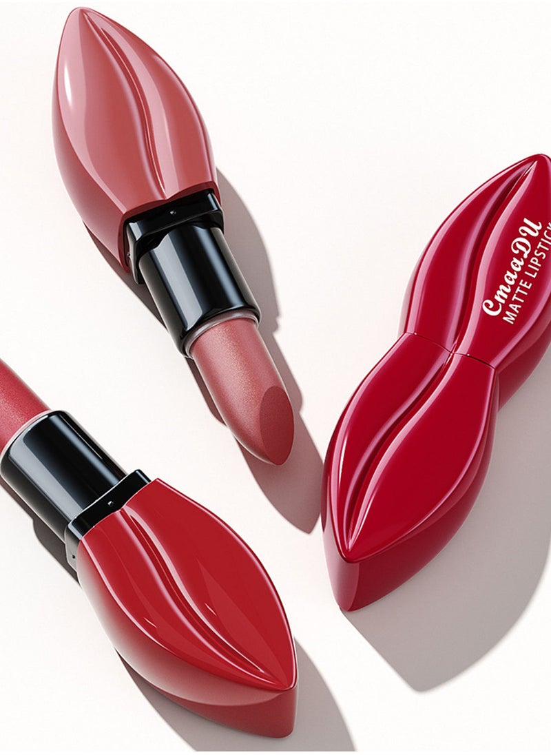 Lipstick Matte Velvet Long Lasting High Pigment Longwear Not Fade Waterproof Unique Weightless Lip Makeup for Women 1 Pcs