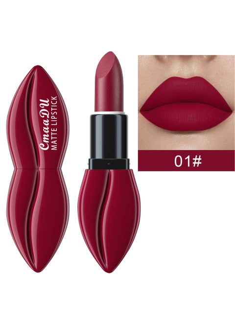 Lipstick Matte Velvet Long Lasting High Pigment Longwear Not Fade Waterproof Unique Weightless Lip Makeup for Women 1 Pcs
