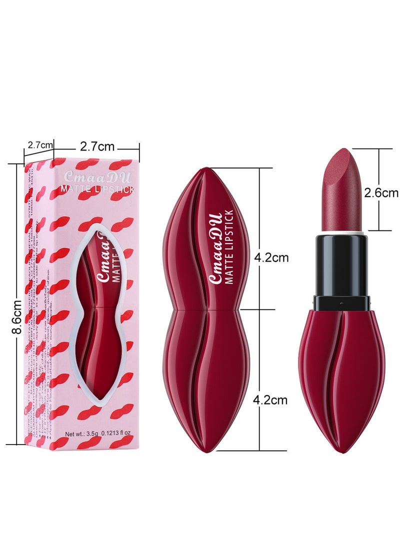 Lipstick Matte Velvet Long Lasting High Pigment Longwear Not Fade Waterproof Unique Weightless Lip Makeup for Women 1 Pcs