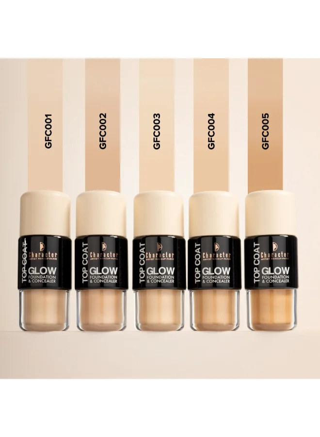 Character Top Coat Glow Foundation And Concealer