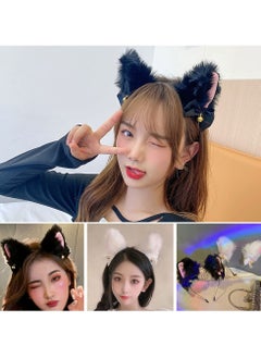 Excefore Cat Ears Hair Band, Cute Cat Fox Faux Fur Ears Cat Ear Fox Cosplay Hairband with Bells Hair Clip Hair Hoop Hair Accessories for Cosplay Costume Party Cosplay 2 Pcs  - Image 5