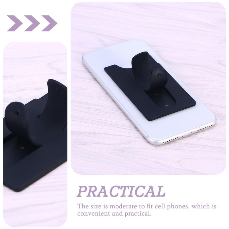 Cabilock Universal Adhesive Phone Card Holder Wallet Invisible Back Pocket Black - Image 4