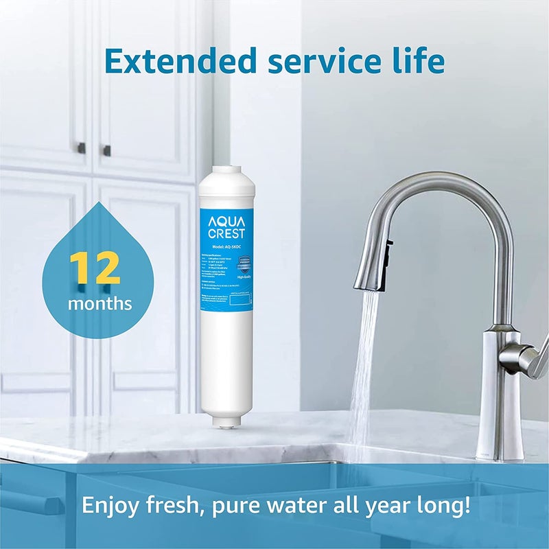 AquaCrest AQUA CREST 5KDC Under Sink Water Filter System, Direct Connect Under Sink Water Filter, Reduces PFAS, PFOA/PFOS, Chlorine, NSF/ANSI Tested 5K Gallons Ultra High Capacity - Image 3