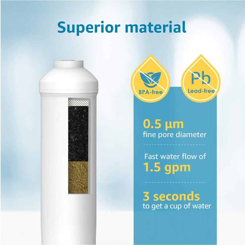 AquaCrest AQUA CREST 5KDC Under Sink Water Filter System, Direct Connect Under Sink Water Filter, Reduces PFAS, PFOA/PFOS, Chlorine, NSF/ANSI Tested 5K Gallons Ultra High Capacity - Image 4