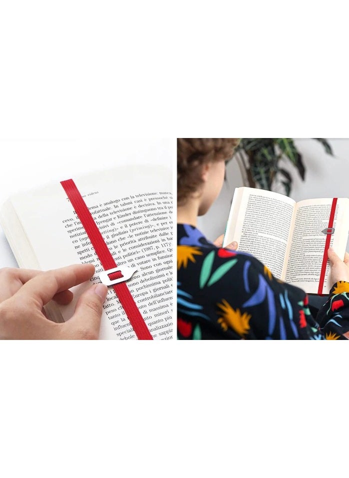 Generic - Red Book Accessory Practical Metal Pointer Elastic Bookmarks Imprint-free Reading Node Locator Tool for Efficient Reading - Image 1