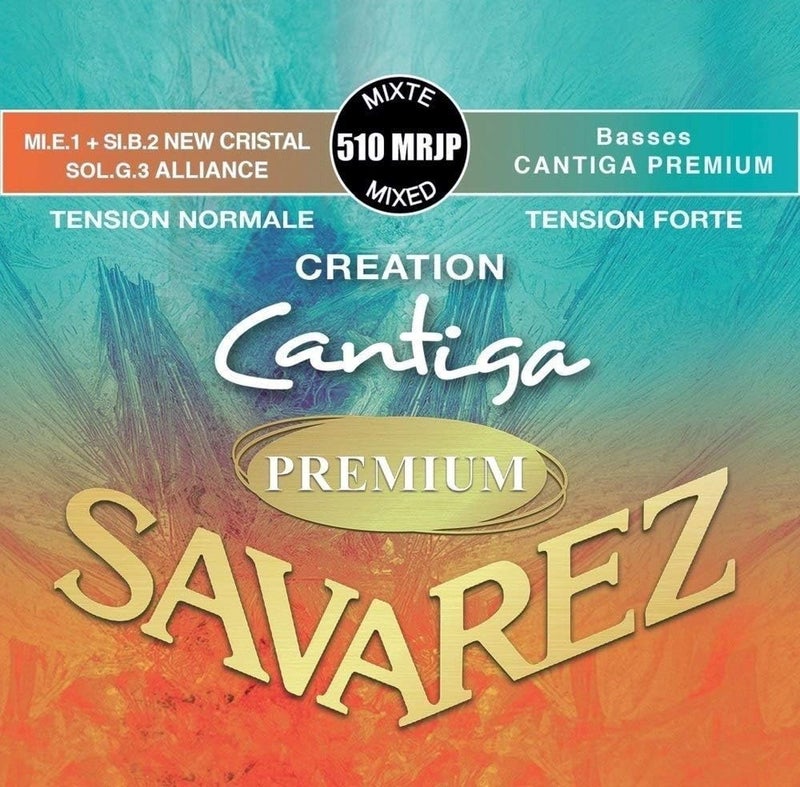 Classical Guitar Strings Cantiga and Creation Premium 510MRJP Creation Trebles, Cantiga Basses, Mixed Tension, Full Set (STSAV51-50491)