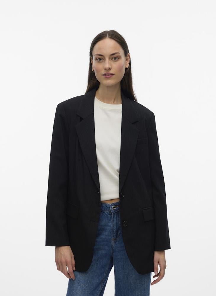 فيرو مودا بليزر مخطط بأكمام طويلة - Image 1